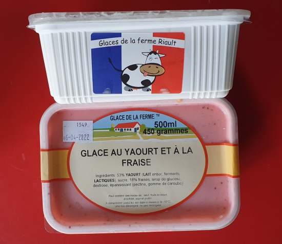 Glace yaourt fraise - 500ml