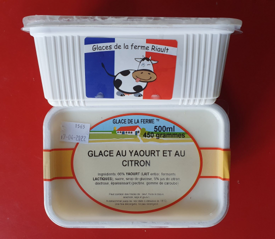 Glace yaourt citron - 500ml